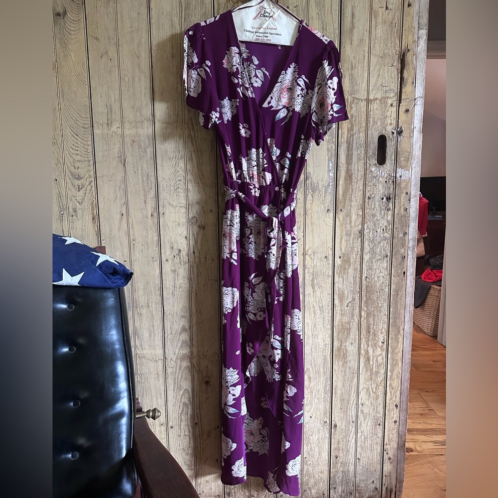 Candie's Purple and White Floral Maxi Dress